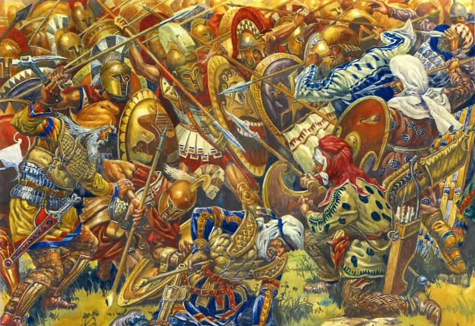 Battle of Platea (479 BC) between Greek and Persian