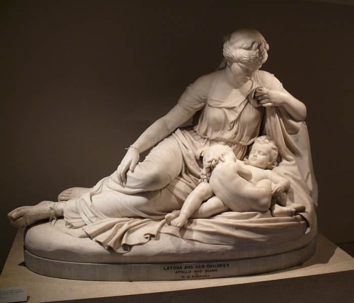 Greek goddess, Leto, and her children