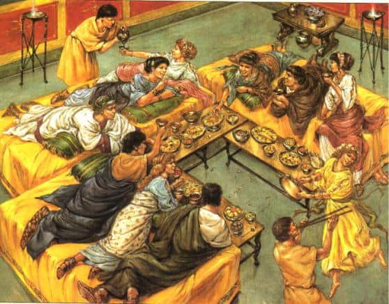 Rich dine in ancient Rome