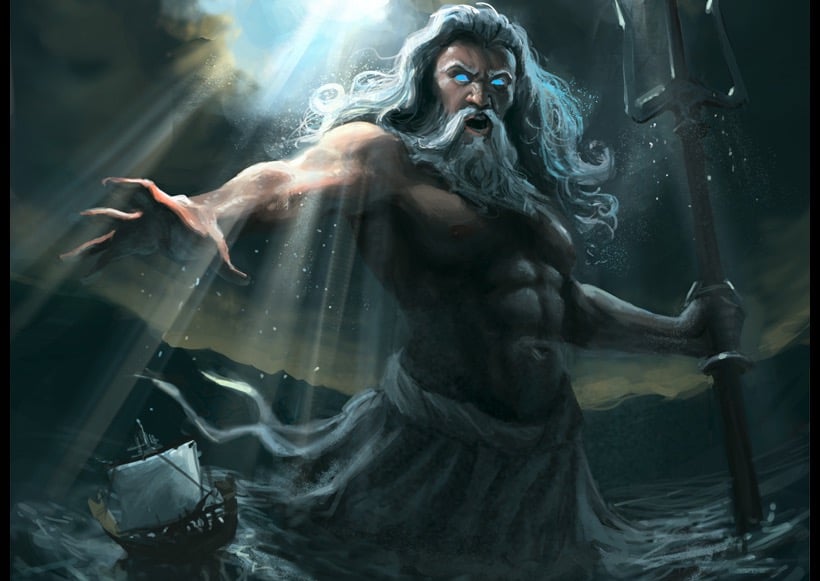 Neptune, the Roman god of the sea
