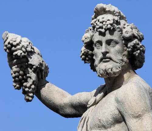 Bacchus, the Roman god of wine and fertility