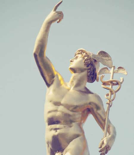 Mercury, the God of financial gain, poetry, and eloquence