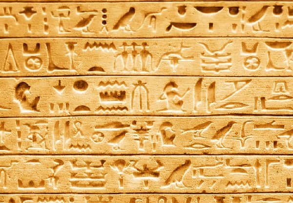 Hieroglyphs, ancient Egypt