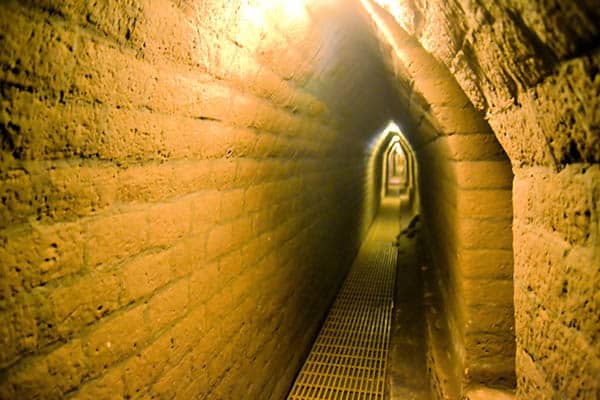 Tunnels inside pyramids