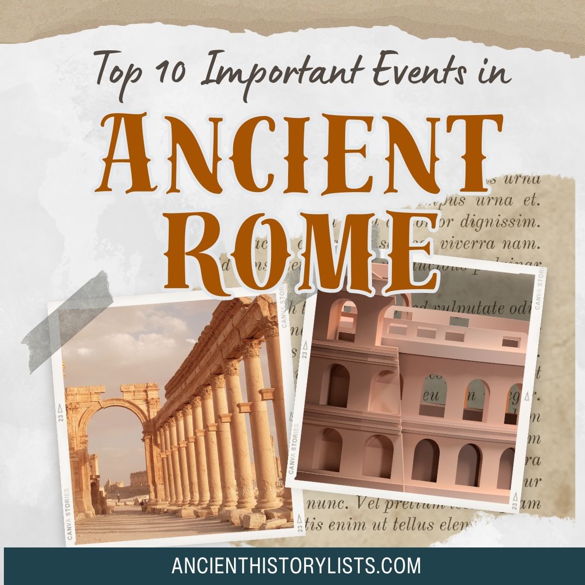 Important Events in the History of Ancient Rome
